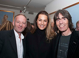 Jonathan Wylder, Yasmin Le-Bon & Chris Bissell at the unveiling of Jonathan Wylder's Yasmin bronze on 24th November