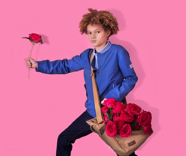 Valentines Boy holding rose