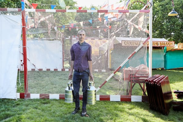 Alex collects water for the wagon © Zoe Norfolk